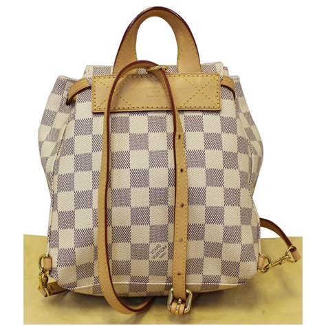 louis vuitton grey backpack|Louis Vuitton checkered backpack.